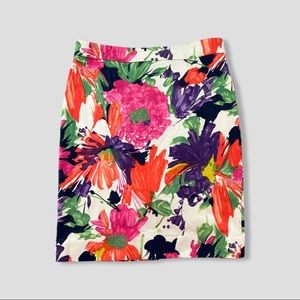 J Crew Size 4 Floral Pencil Skirt
